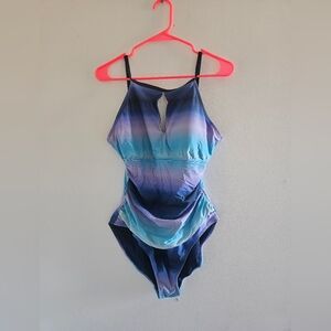 Gradient Blue Women's One Piece Swimsuit